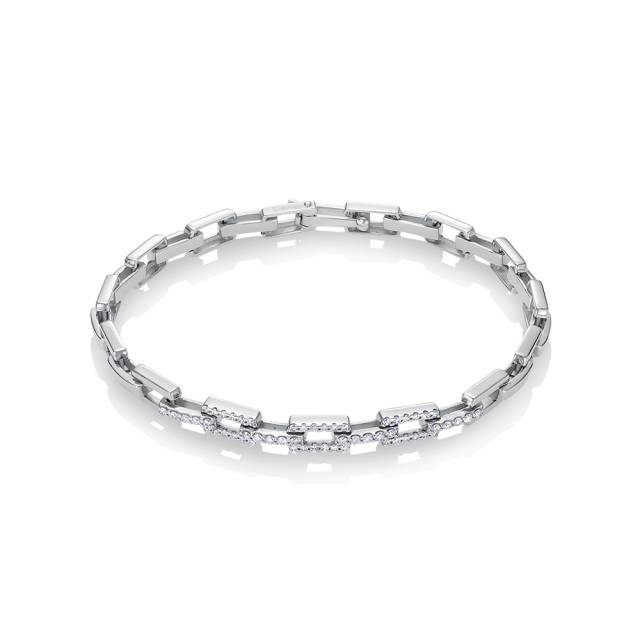 Браслет из белого золота с бриллиантами (061094)