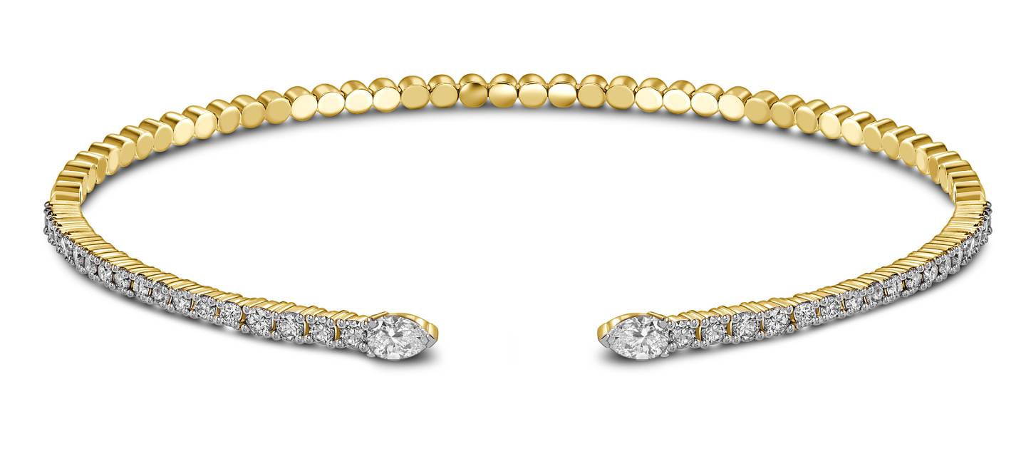 Браслет из жёлтого золота с бриллиантами (059898)