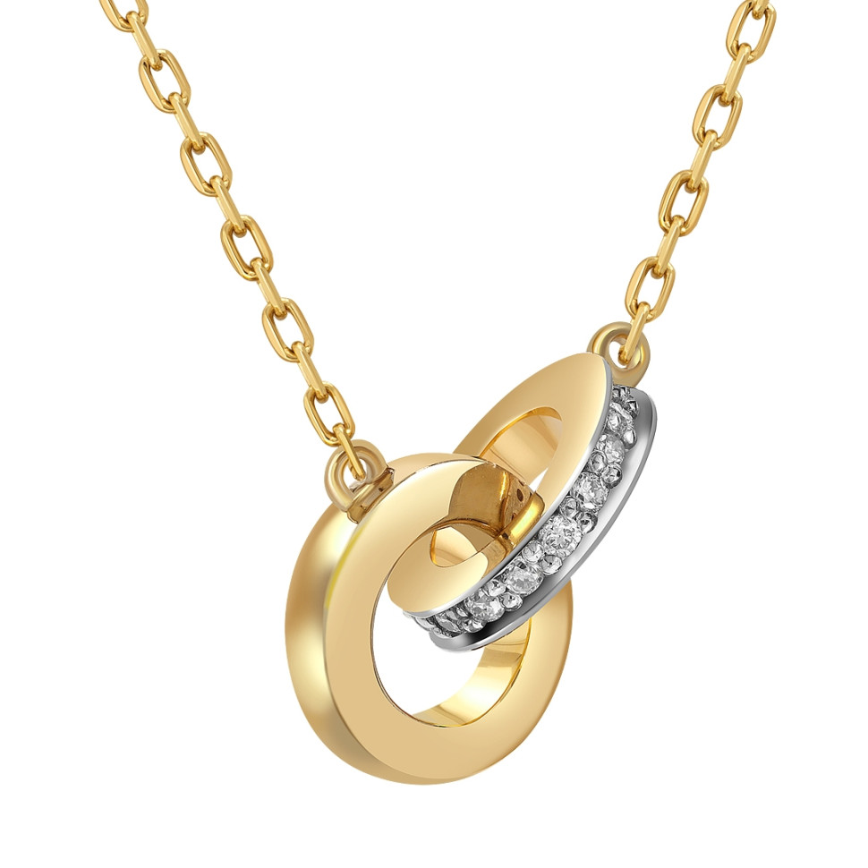 Колье из жёлтого золота с бриллиантами (059181)