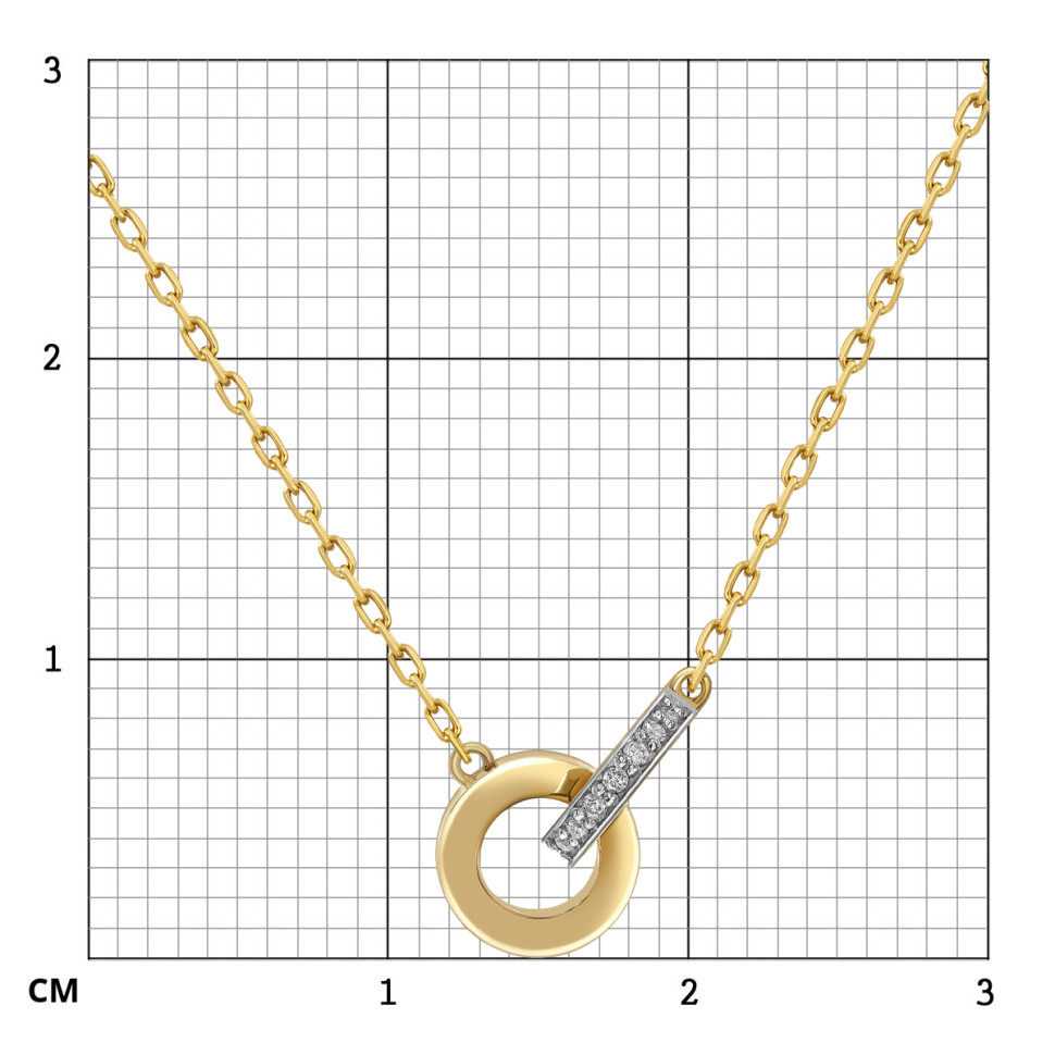Колье из жёлтого золота с бриллиантами (059181)