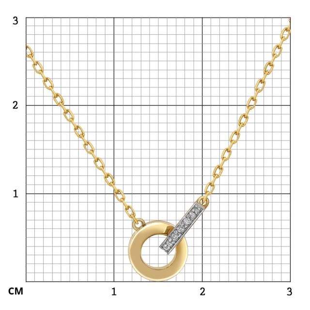 Колье из жёлтого золота с бриллиантами (059181)