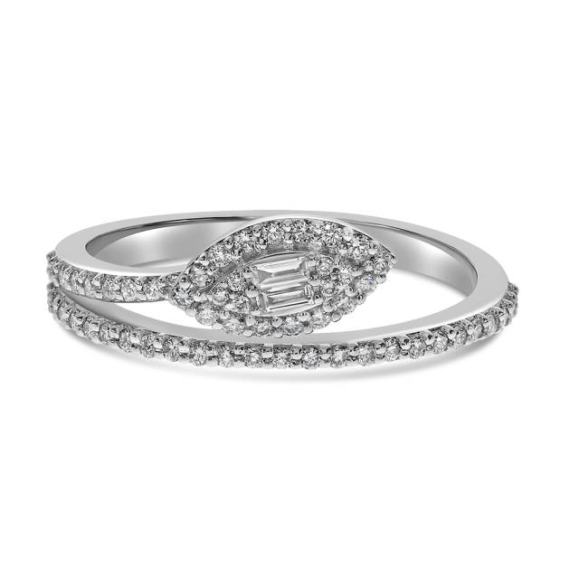 Кольцо из белого золота с бриллиантами (059509)