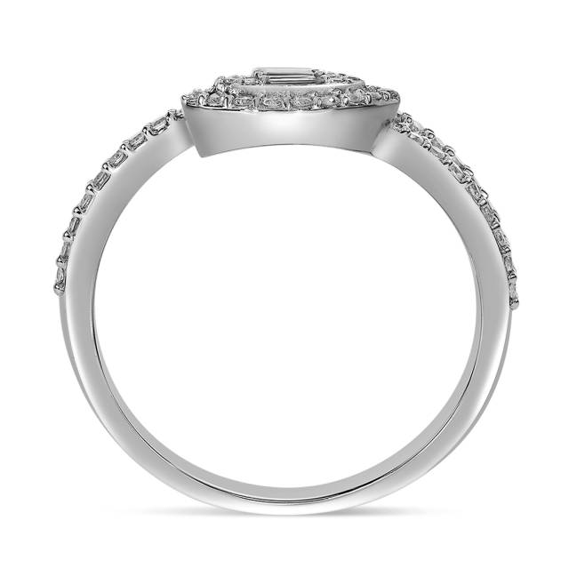 Кольцо из белого золота с бриллиантами (059509)