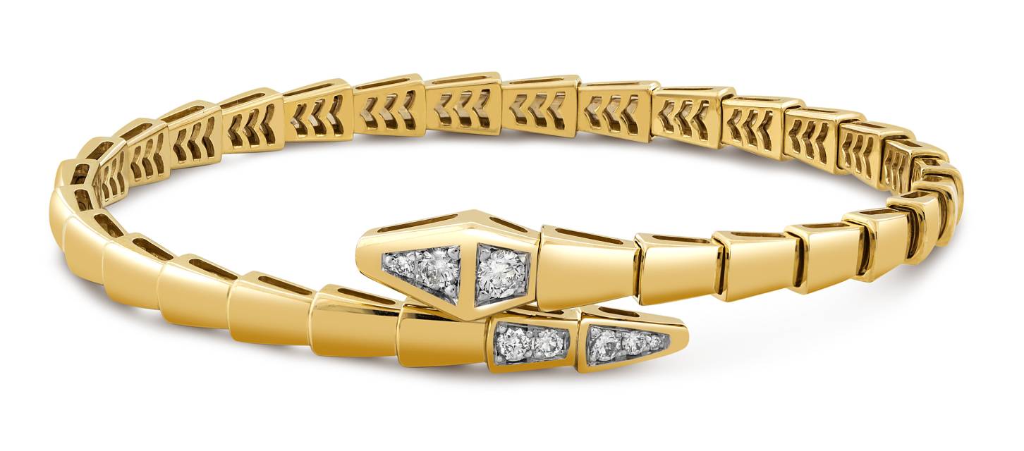 Браслет из жёлтого золота с бриллиантами (052047)