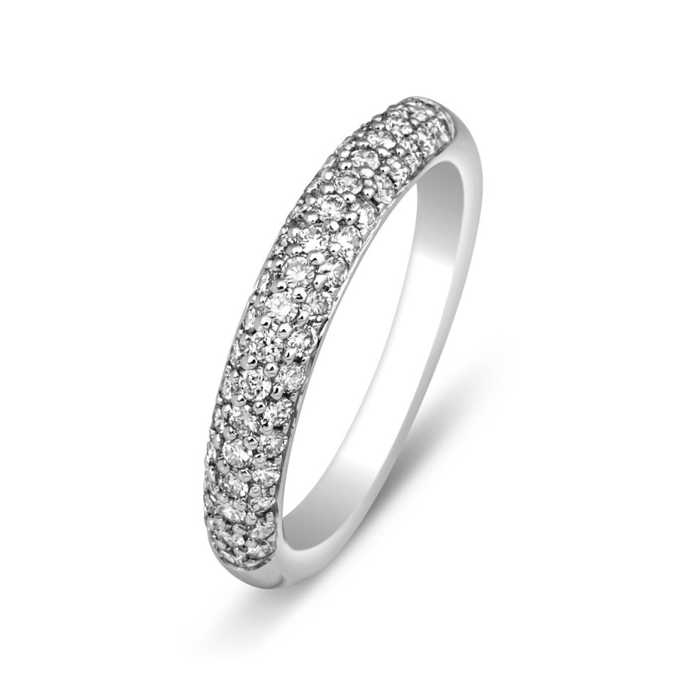 Кольцо из белого золота с бриллиантами (014231)