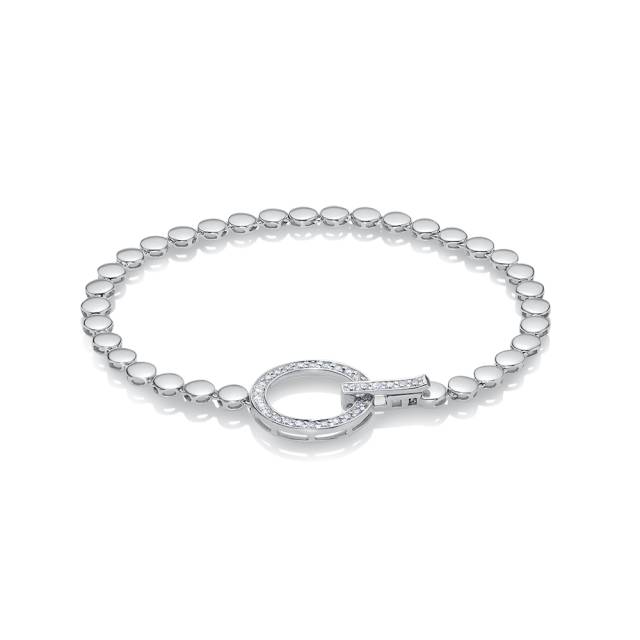 Браслет из белого золота с бриллиантами (061083)