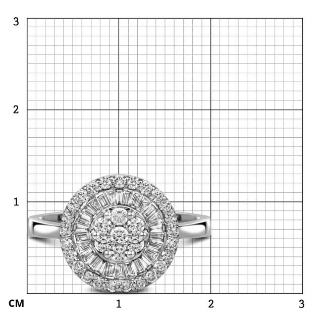 Кольцо из белого золота с бриллиантами (055940)