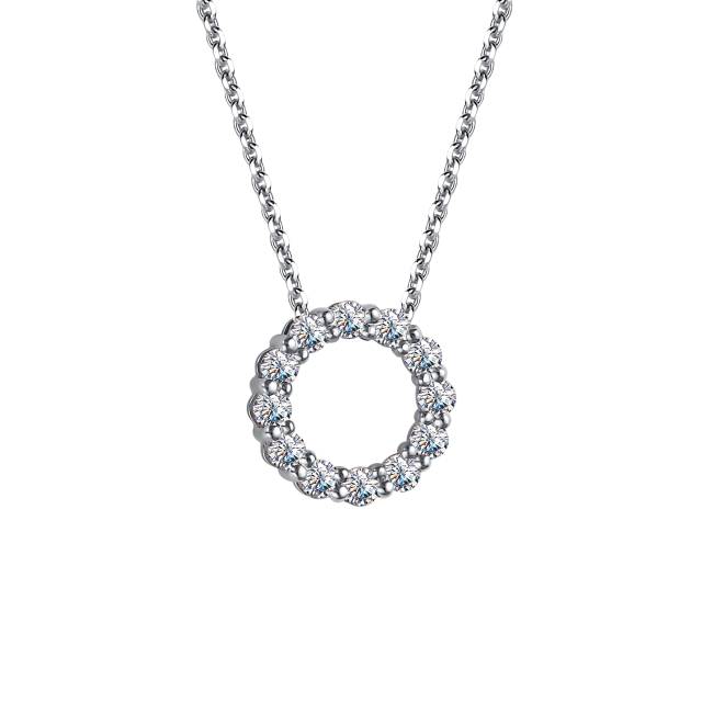 Колье из белого золота с бриллиантами (049270)