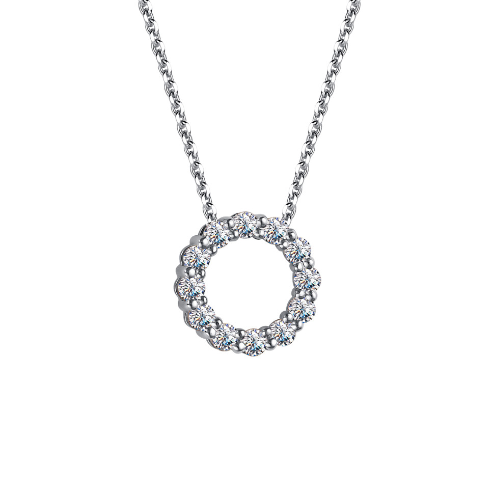 Колье из белого золота с бриллиантами (049270)