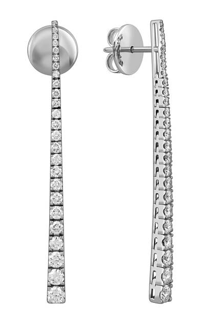 Серьги из белого золота с бриллиантами "Crivelli" (049091)