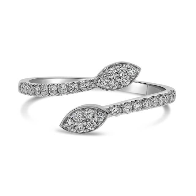 Кольцо из белого золота с бриллиантами (059502)