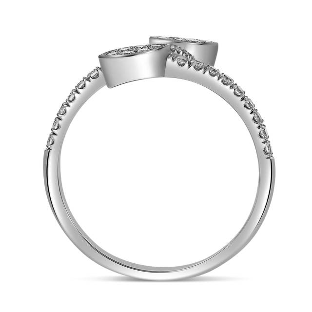 Кольцо из белого золота с бриллиантами (059502)