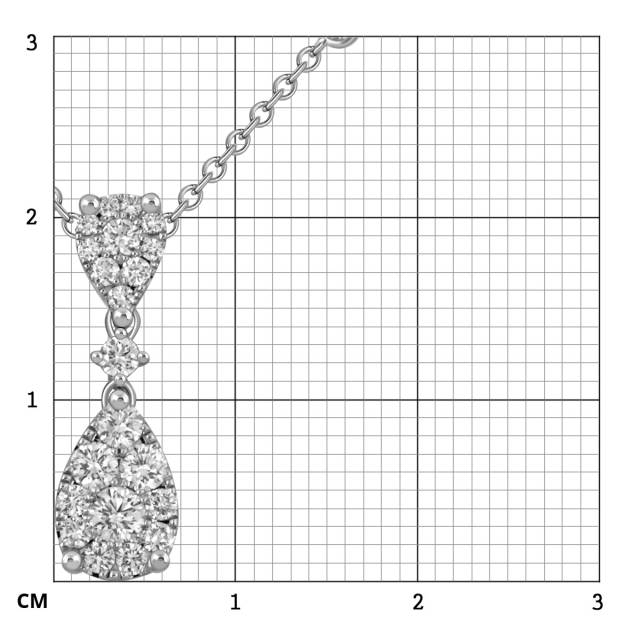 Колье из белого золота с бриллиантами "Crivelli" (048937)