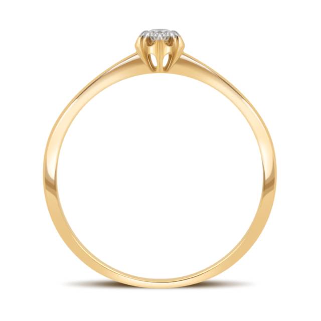 Помолвочное кольцо из жёлтого золота с бриллиантом (032756)