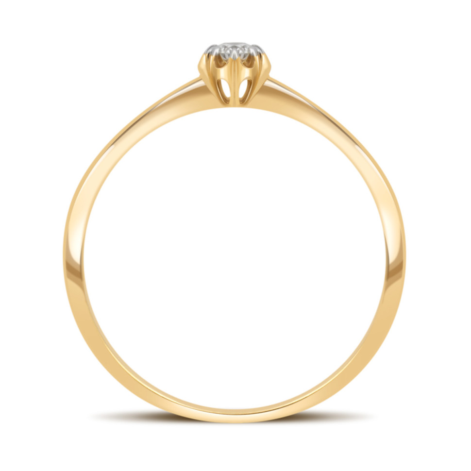 Помолвочное кольцо из жёлтого золота с бриллиантом (032756)