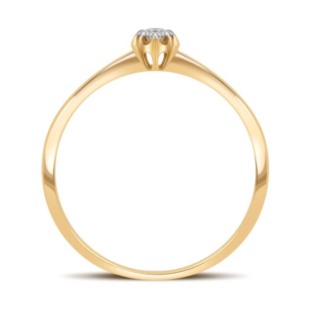 Помолвочное кольцо из жёлтого золота с бриллиантом (032756)