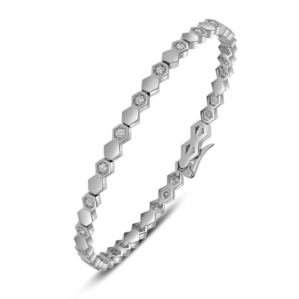 Браслет из белого золота с бриллиантами (049150)