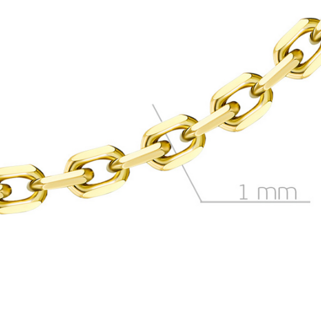 Цепь из жёлтого золота, плетение "Якорное" (052755)