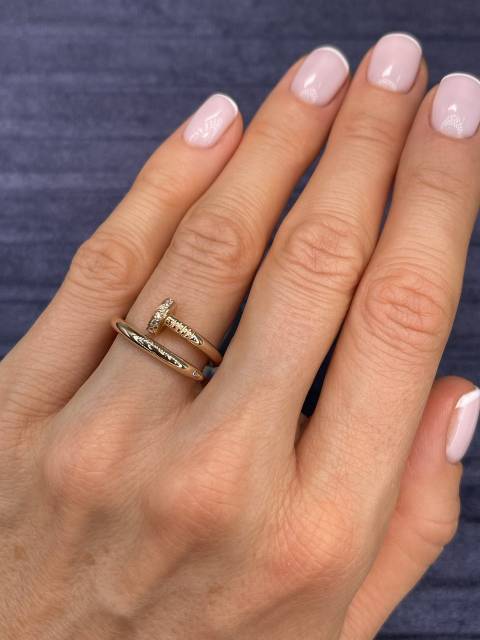 Кольцо из жёлтого золота с бриллиантами (038784)