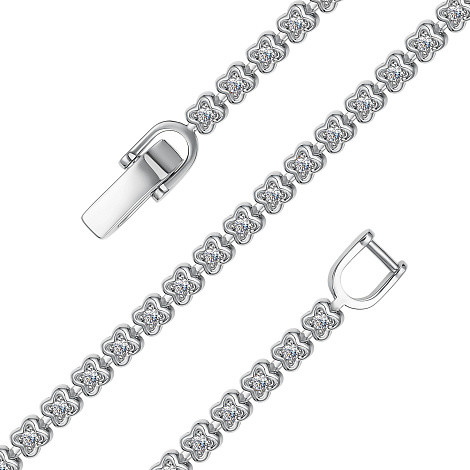 Браслет из белого золота с бриллиантами (053670)