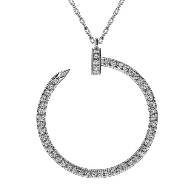 Колье из белого золота с бриллиантами (059963)