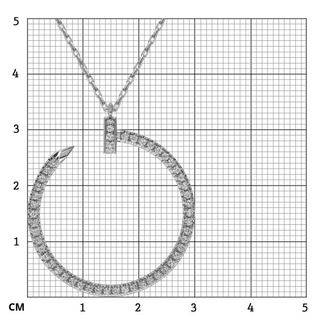 Колье из белого золота с бриллиантами (059963)