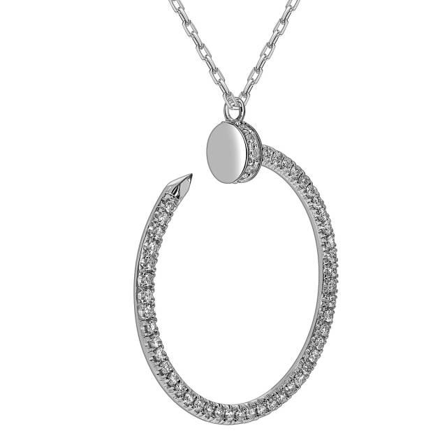 Колье из белого золота с бриллиантами (059963)