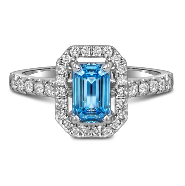 Помолвочное кольцо из белого золота с бриллиантами (060207)