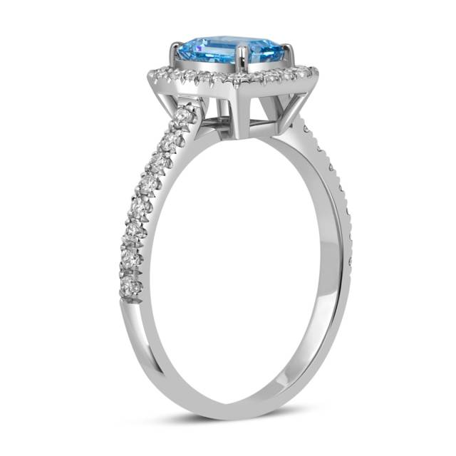 Помолвочное кольцо из белого золота с бриллиантами (060207)