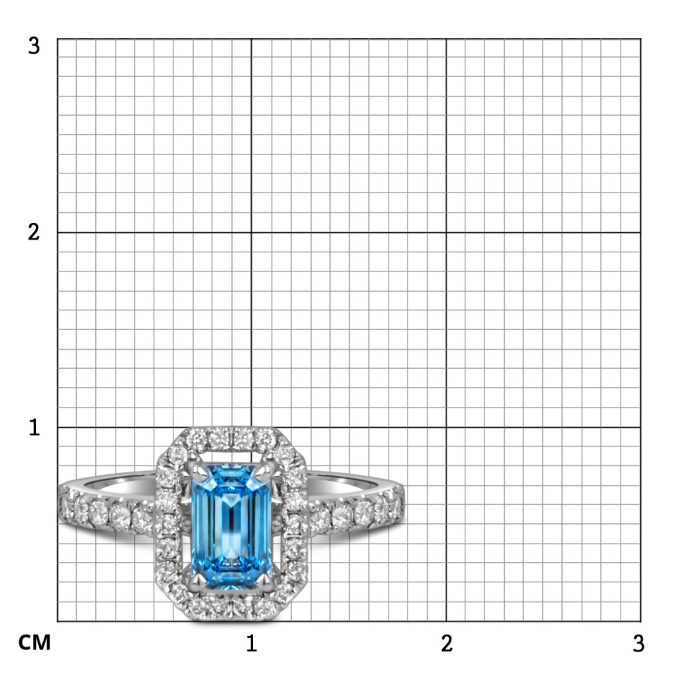 Помолвочное кольцо из белого золота с бриллиантами (060207)
