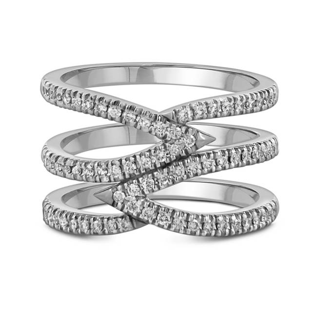 Кольцо из белого золота с бриллиантами (060505)