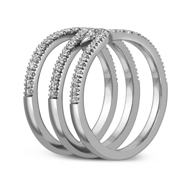 Кольцо из белого золота с бриллиантами (060505)