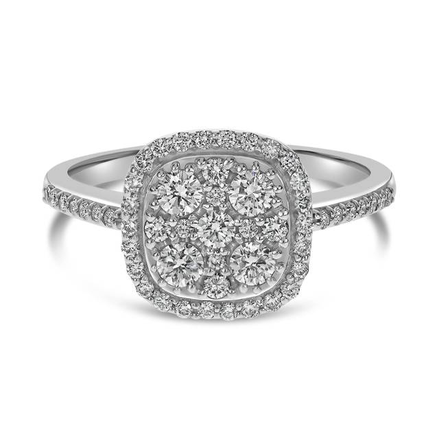 Кольцо из белого золота с бриллиантами (059506)