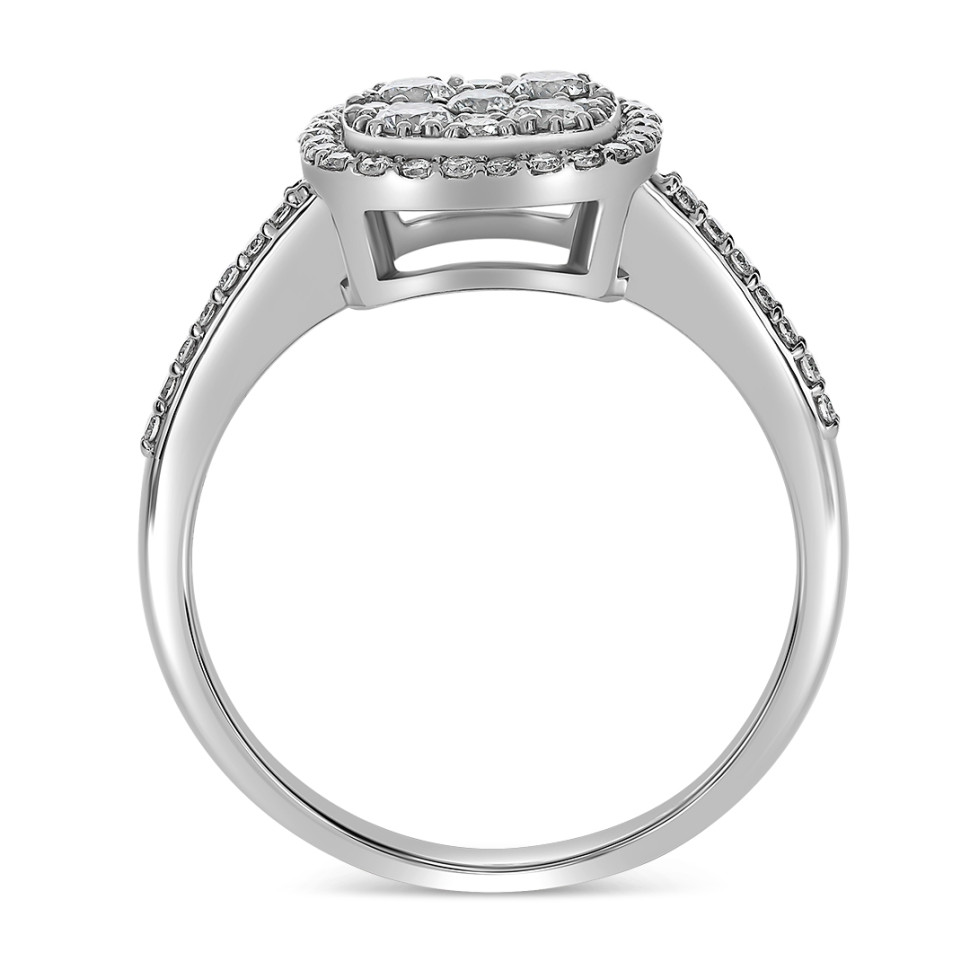 Кольцо из белого золота с бриллиантами (059506)