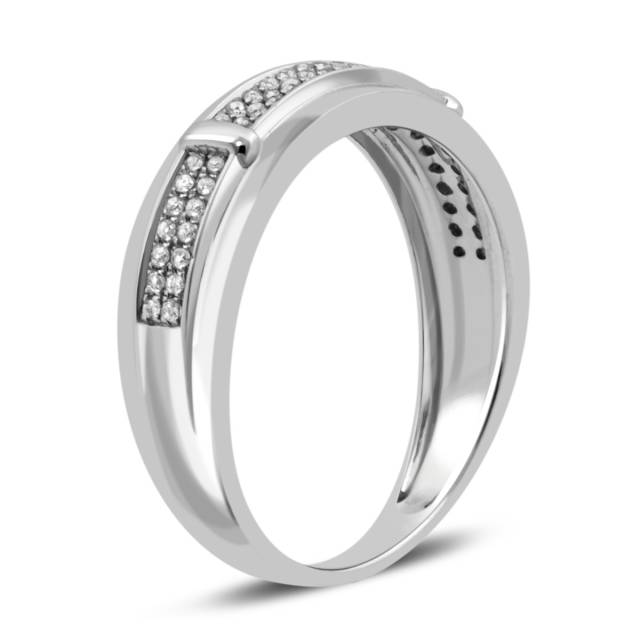 Кольцо из белого золота с бриллиантами (012775)