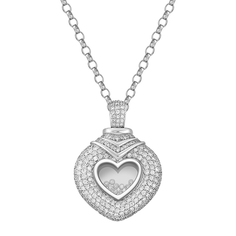 Эксклюзивное колье из белого золота с бриллиантами 