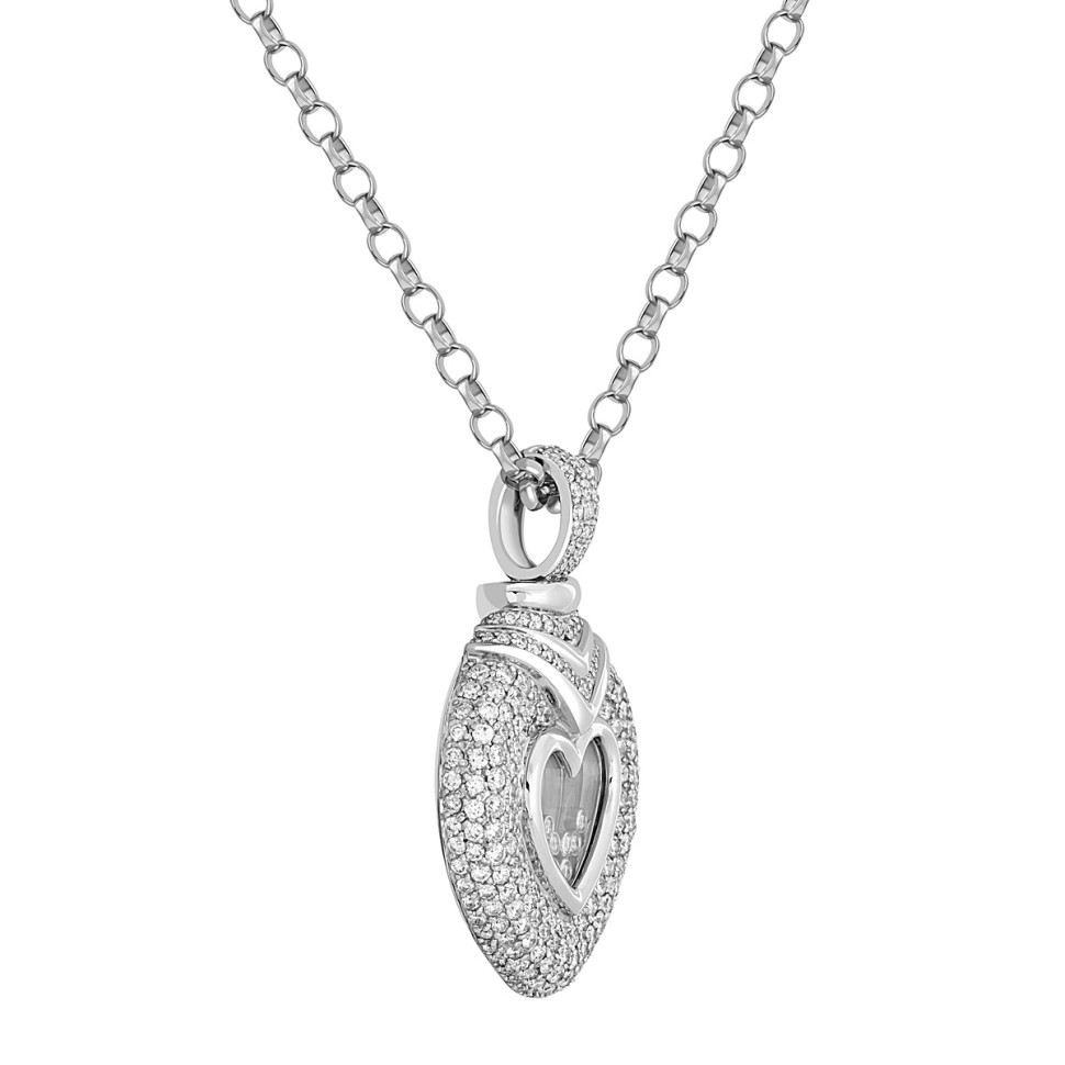 Эксклюзивное колье из белого золота с бриллиантами 