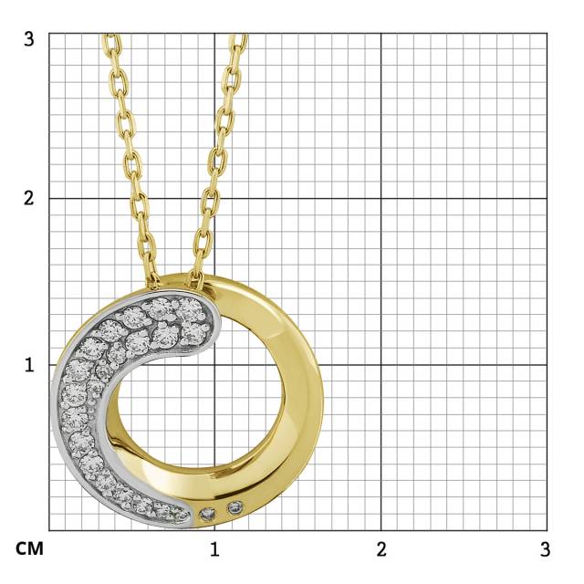 Колье из жёлтого золота с бриллиантами (063117)