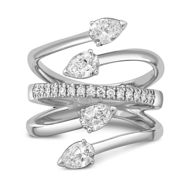 Кольцо из белого золота с бриллиантами "Crivelli" (048955)