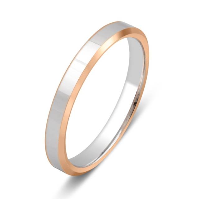 Обручальное кольцо из комбинированного золота (028667)