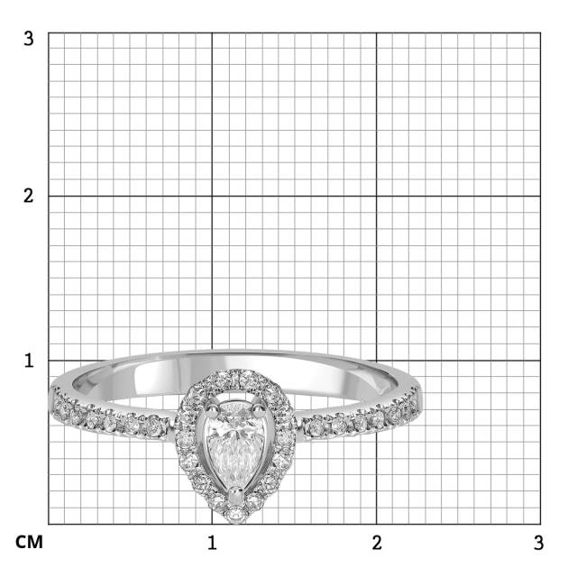 Кольцо из белого золота с бриллиантами (050828)