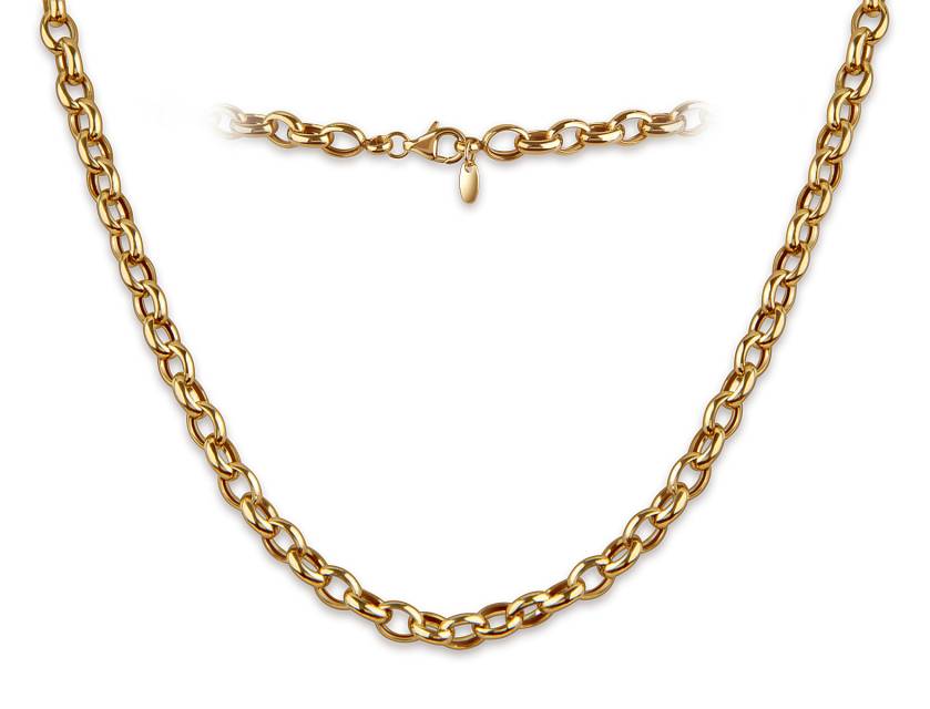 Цепь из жёлтого золота, плетение "Ролло" (057807)