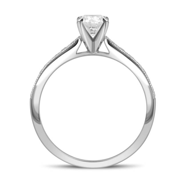 Помолвочное кольцо из белого золота с бриллиантами (037674)