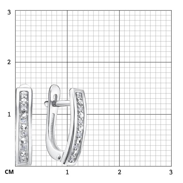 Серьги из белого золота с бриллиантами (061084)