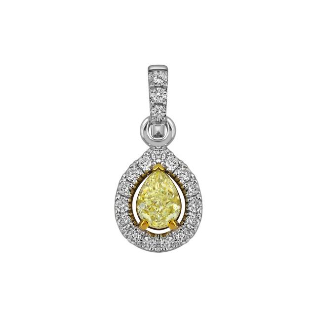 Кулон из белого золота с бриллиантами (062835)