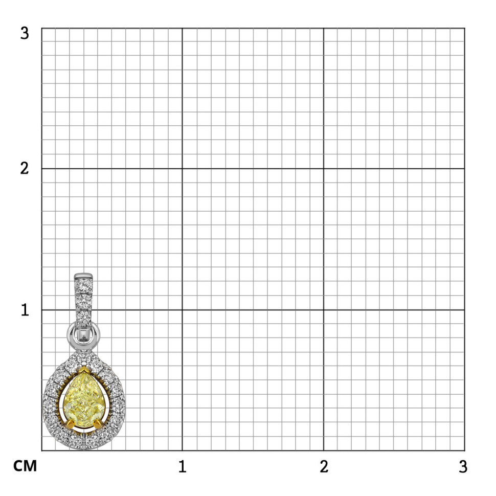 Кулон из белого золота с бриллиантами (062835)