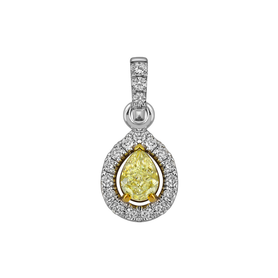 Кулон из белого золота с бриллиантами (062835)