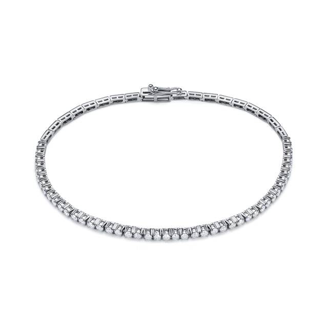 Браслет из белого золота с бриллиантами (061081)