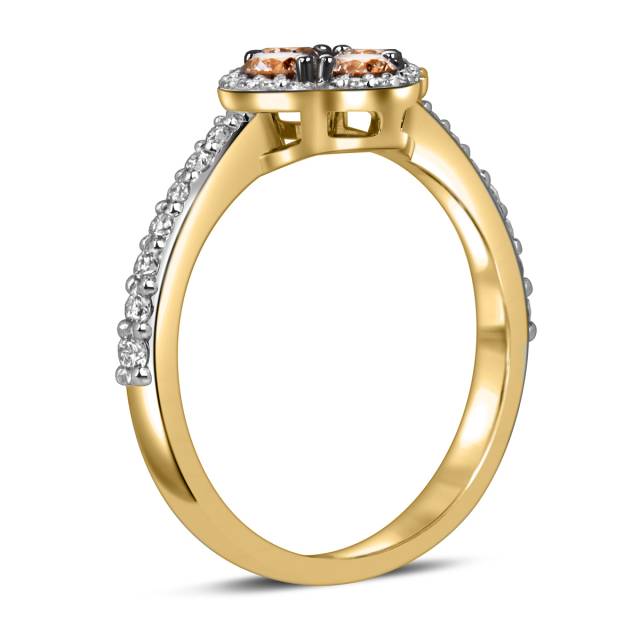 Кольцо из жёлтого золота с бриллиантами (061113)