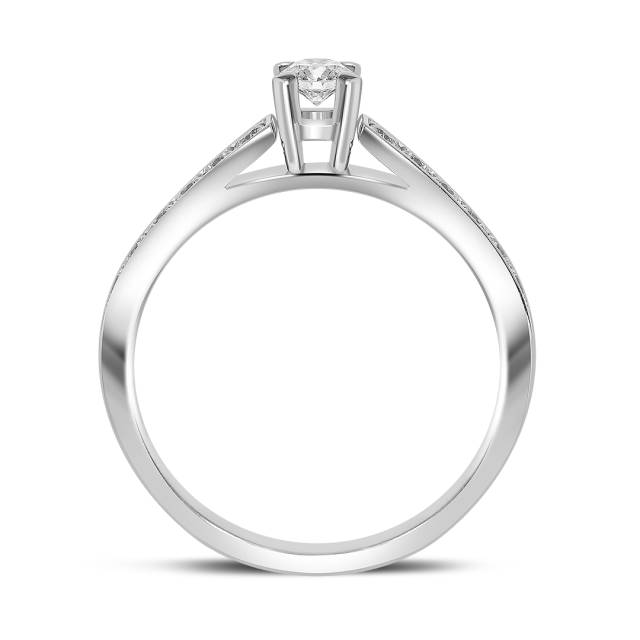 Помолвочное кольцо из белого золота с бриллиантами (042399)